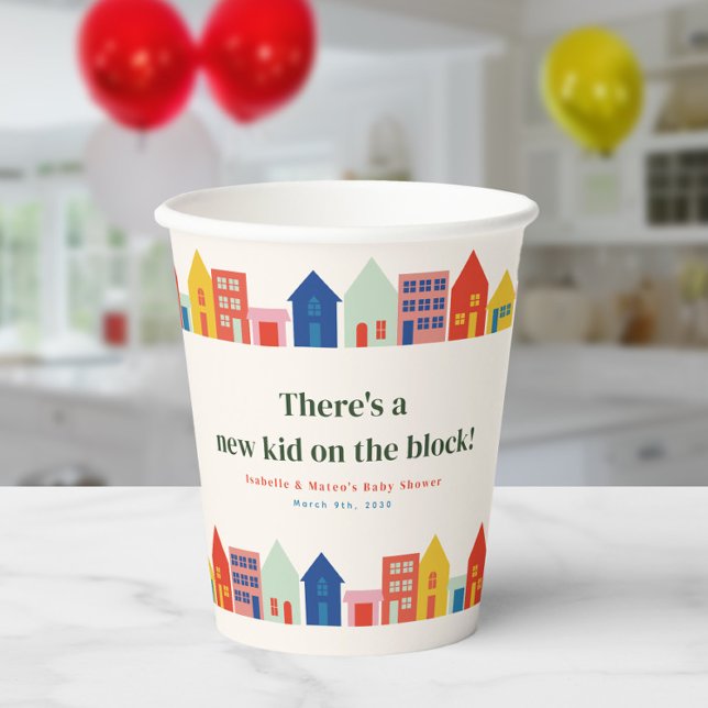 New Kid On The Block Neighbourhood Baby Shower Paper Cups (Creator Uploaded)