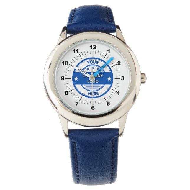 NEW! Kid's Leather Strap Watch - Personalised  (Front)