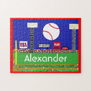 New Kids Sports Baseball Puzzle Personalised Gift