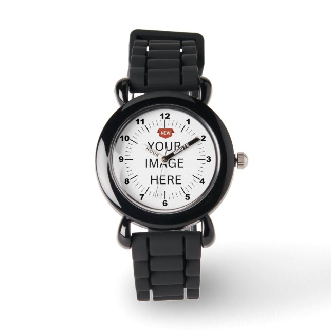 NEW! Kid's Watch - Personalised - Silver Glitter (Front)