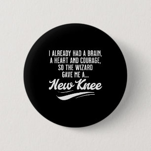 New Knee Funny Wizard Knee Replacement Surgery Rec 6 Cm Round Badge