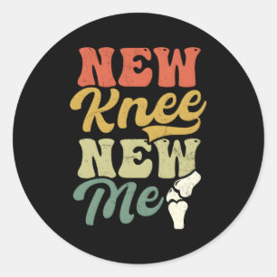 New Knee New Me Knee Surgery Classic Round Sticker