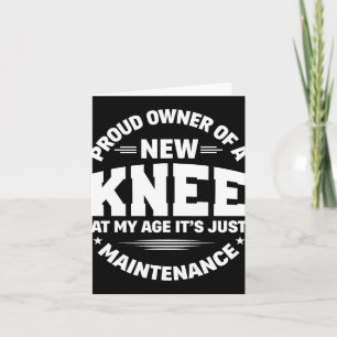 New Knee Replacement Surgery Get Well Recovery Gag Card