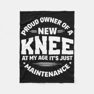 New Knee Replacement Surgery Get Well Recovery Gag Fleece Blanket