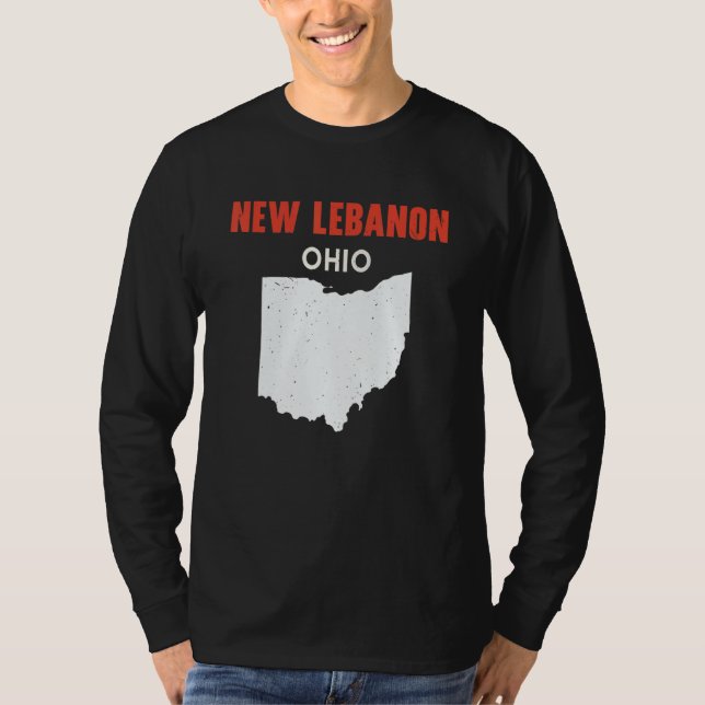 New Lebanon Ohio USA State America Travel Ohioan T-Shirt (Front)
