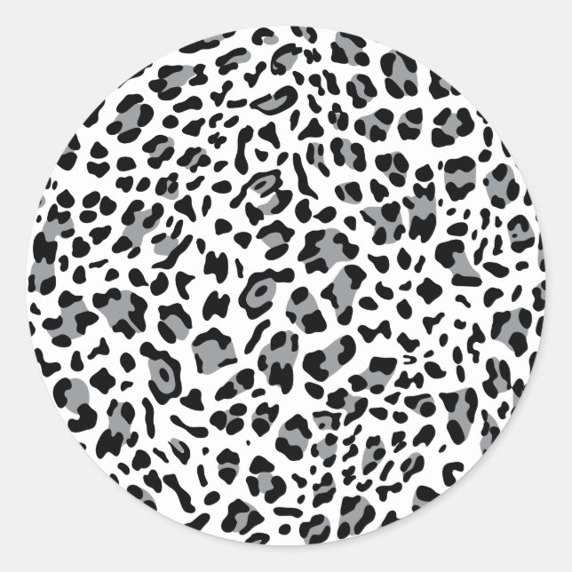 New Leopard Texture 4 Classic Round Sticker (Front)