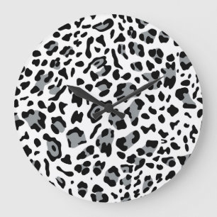 New Leopard Texture 4 Large Clock