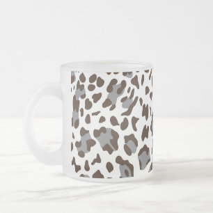 New Leopard Texture 7 Frosted Glass Coffee Mug