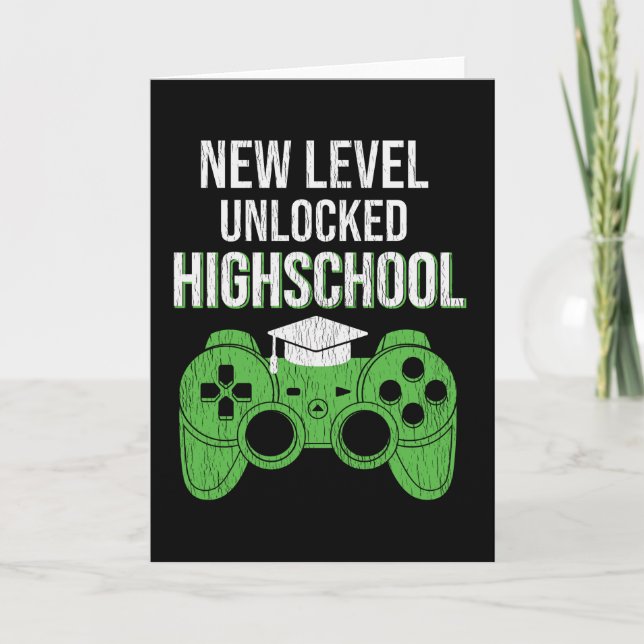 New Level Unlocked High School Gamer Student Gift Card (Front)