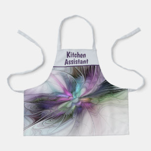 New Life, Colourful Abstract Fractal Art Fantasy Apron