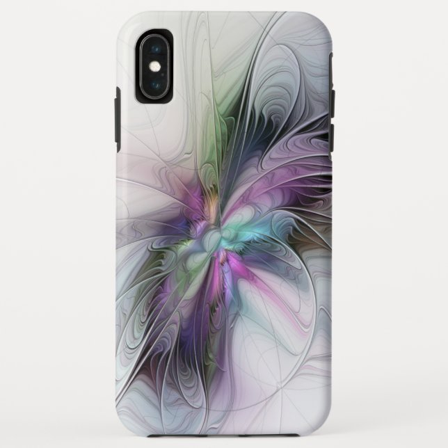 New Life, Colourful Abstract Fractal Art Fantasy Case-Mate iPhone Case (Back)