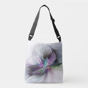 New Life, Colourful Abstract Fractal Art Fantasy Crossbody Bag