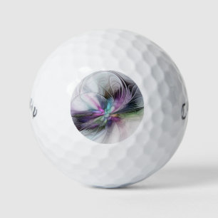 New Life, Colourful Abstract Fractal Art Fantasy Golf Balls