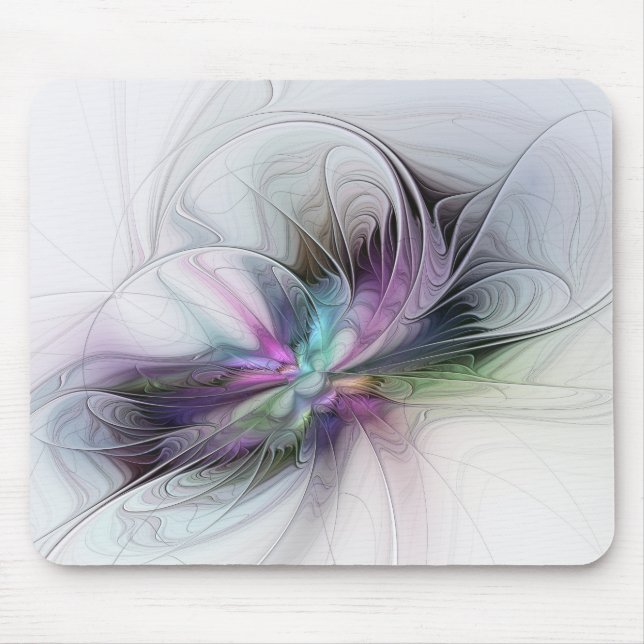 New Life, Colourful Abstract Fractal Art Fantasy Mouse Pad (Front)