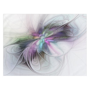 New Life, Colourful Abstract Fractal Art Fantasy Tablecloth