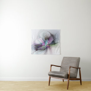 New Life, Colourful Abstract Fractal Art Fantasy Tapestry