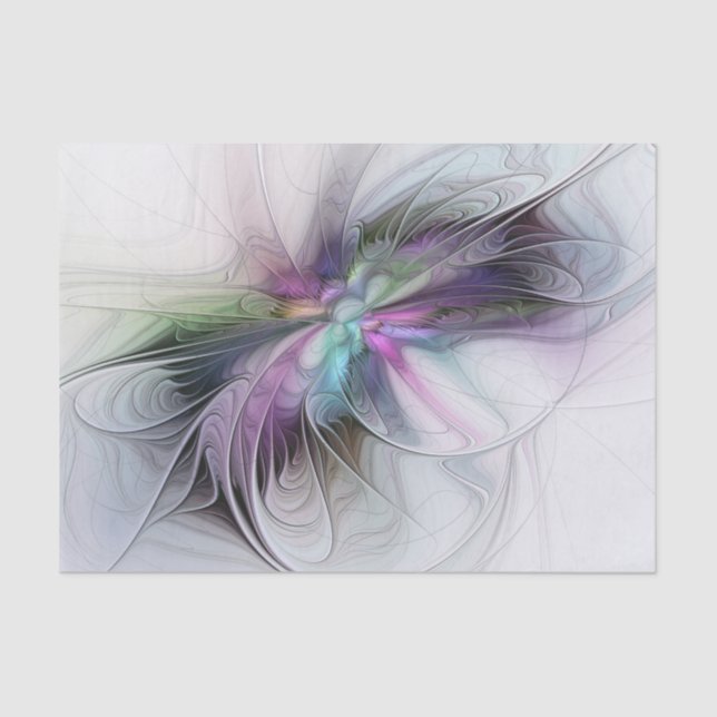 New Life, Colourful Abstract Fractal Art Fantasy Tissue Paper (Front)