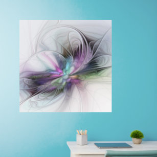 New Life, Colourful Abstract Fractal Art Fantasy Wall Decal