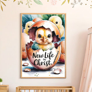 New Life in Christ Boho Christian Nursery Wall Art