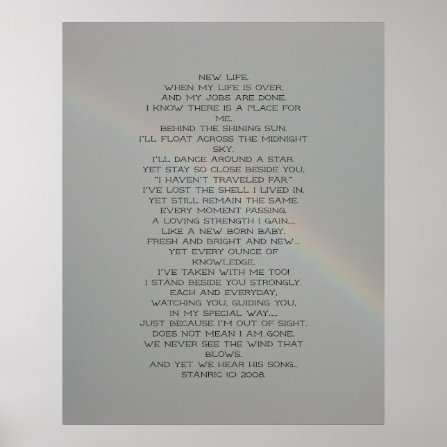New Life Poem poster (Front)