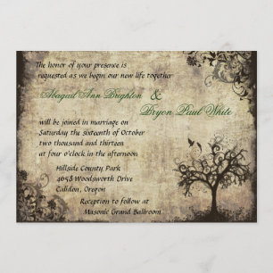 New Life Vintage Wedding Invitation
