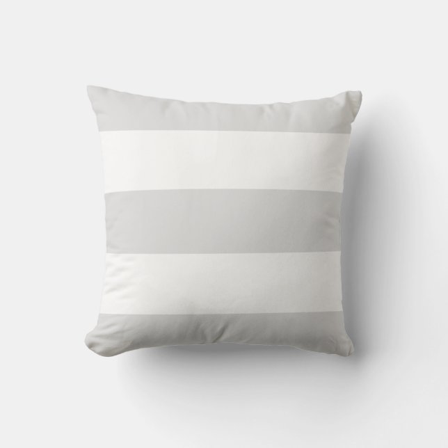 New Light Grey & White Stripe Pillow Gift (Front)