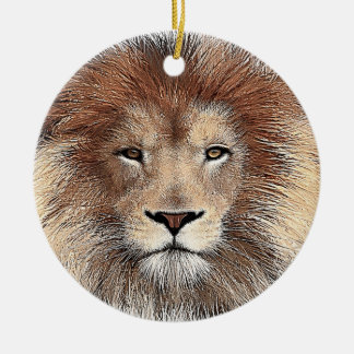 New Lion Print Ceramic Tree Decoration