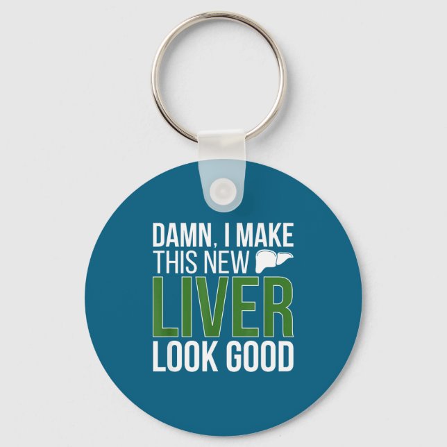 New Liver Transplant Survivor Surgery Key Ring (Front)
