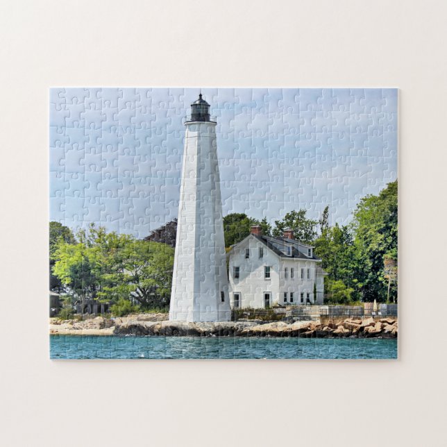 New London Harbour Lighthouse Connecticut Puzzle (Horizontal)