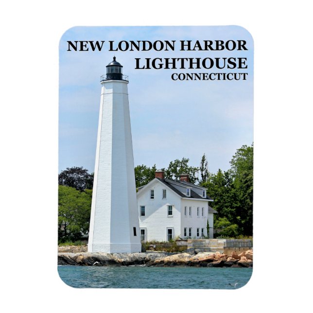 New London Harbour Lighthouse, CT Photo Magnet (Vertical)
