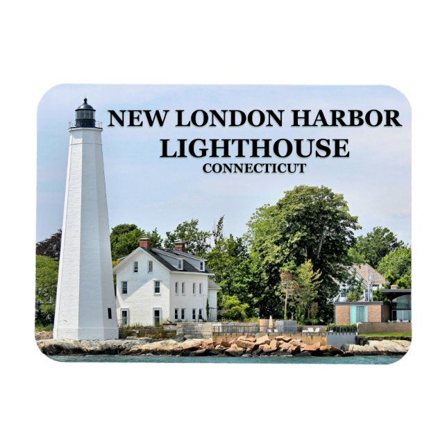 New London Harbour Lighthouse, CT Photo Magnet (Horizontal)
