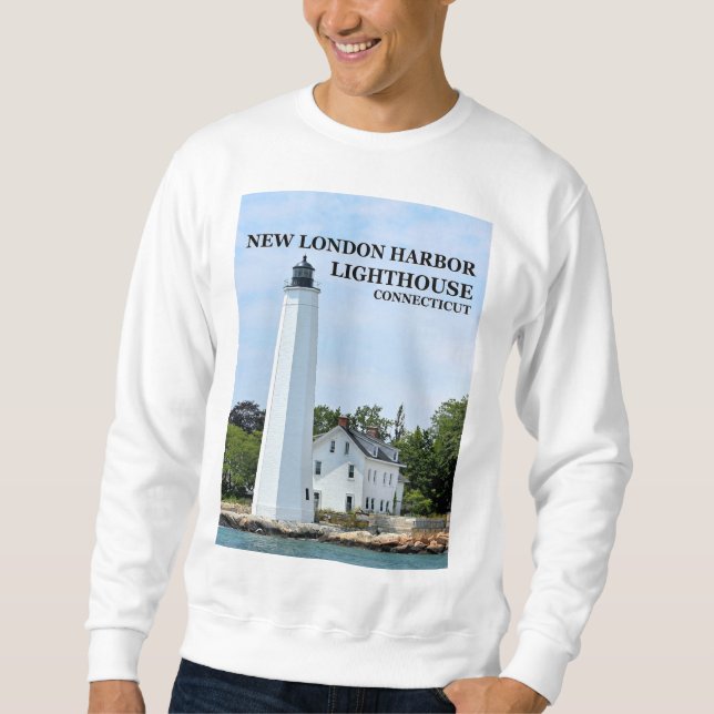 New London Harbour Lighthouse, CT Sweatshirt (Front)