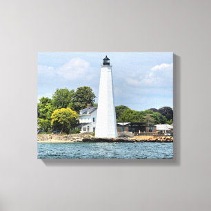 New London Harbour Lighthouse CT Wrapped Canvas