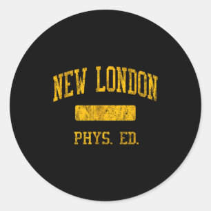 New London High School Hs New London Ct Phys Ed Classic Round Sticker