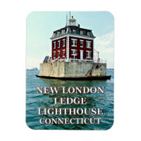 New London Ledge Light, Connecticut Photo Magnet