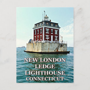 New London Ledge Lighthouse, Connecticut Postcard