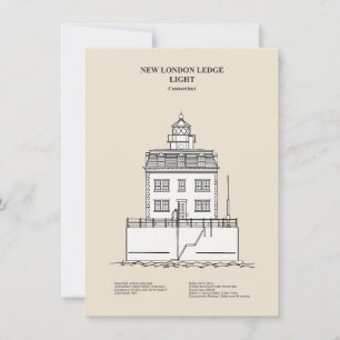 New London Ledge Lighthouse - Connecticut - SBD Card