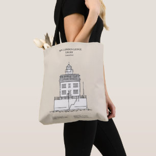 New London Ledge Lighthouse - Connecticut - SBD Tote Bag