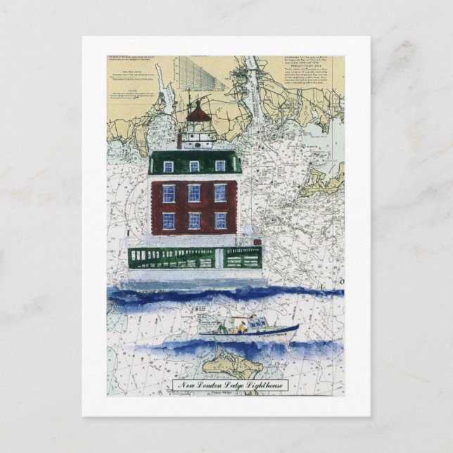 New London Ledge Postcard (Front)