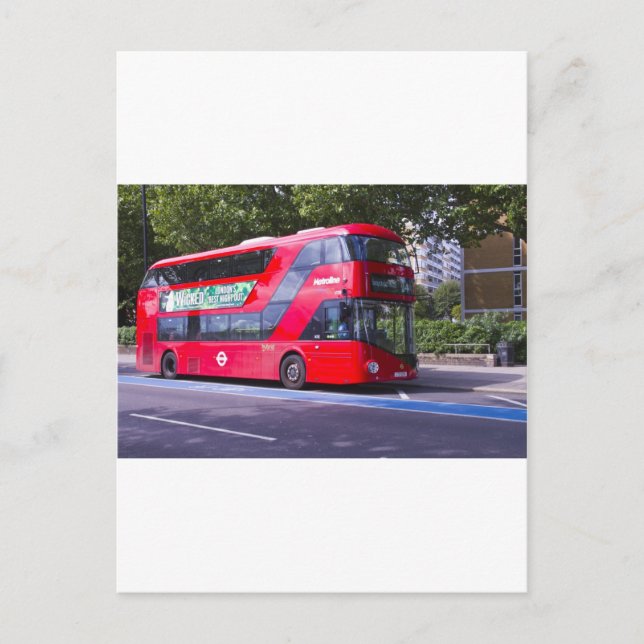 New London Red Bus Postcard (Front)