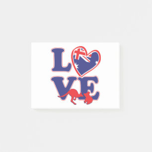 NEW-Love-From-Australia-Heart-and-Animals Post-it Notes