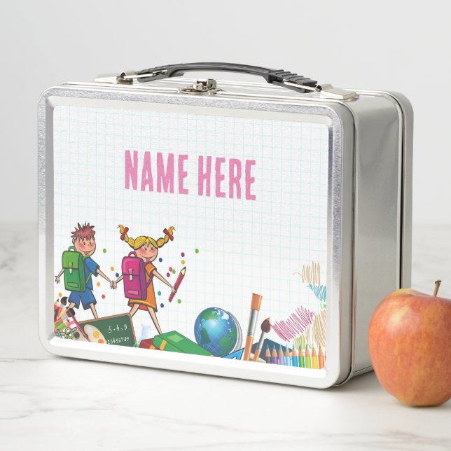 NEW! Lunchbox - Back to School Metal - Stainless (In Situ)