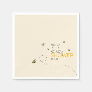 New Mama-to-bee Shower Invite Napkin