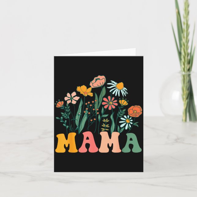 New Mama Wildflower First Birthday &amp; Baby Show Card (Front)