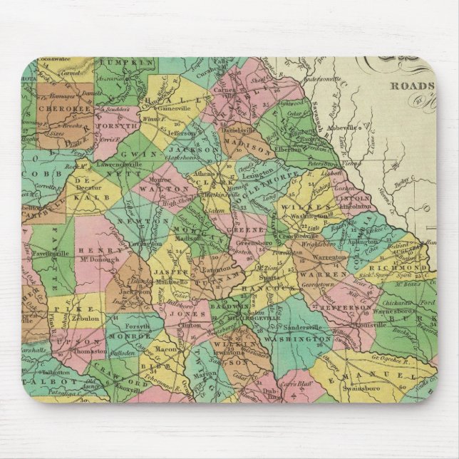 New Map Of Georgia 2 Mouse Pad (Front)