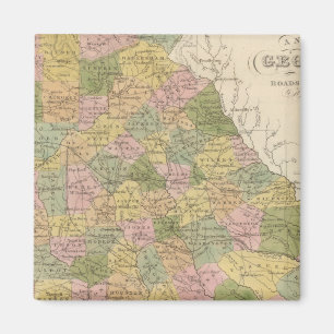 New Map Of Georgia Magnet
