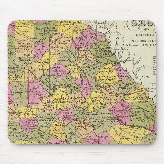 New Map Of Georgia Mouse Pad (Front)