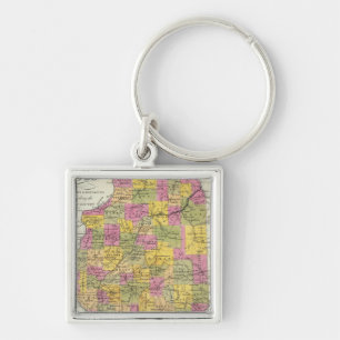 New Map Of Illinois Key Ring
