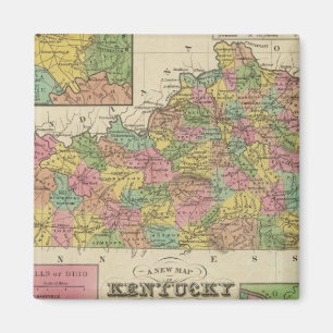 New Map Of Kentucky Magnet
