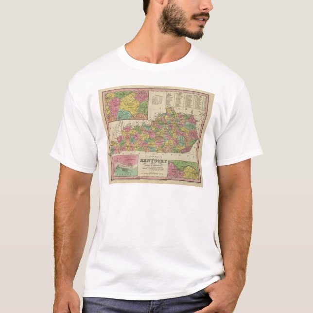 New Map Of Kentucky T-Shirt (Front)